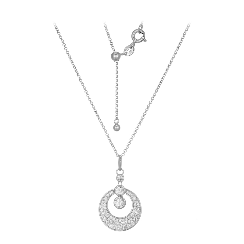 Zirkon-Silberhalskette (Adela Silber) Zirkon-Silberhalskette (Adela Silber)