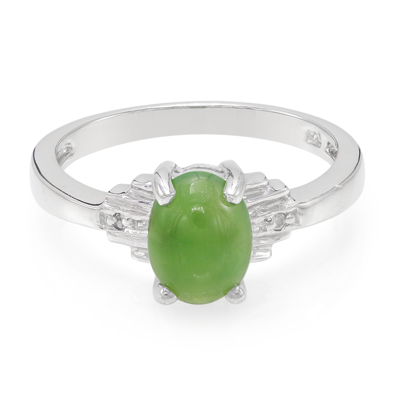 Kaiserlicher Chrysopras-Silberring