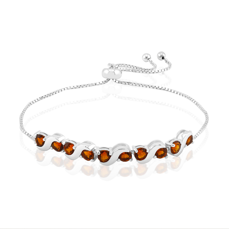 Madeira-Citrin-Silberarmband