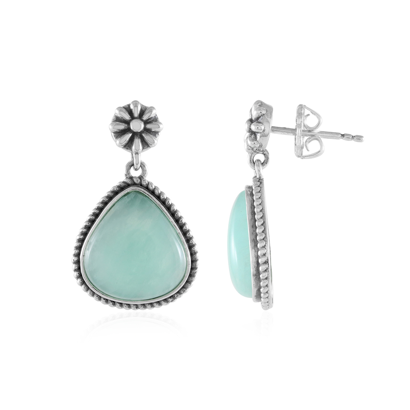 Amazonit-Silberohrringe (Desert Chic)
