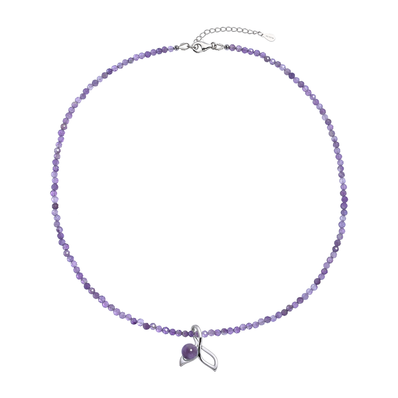 Amethyst-Silberhalskette