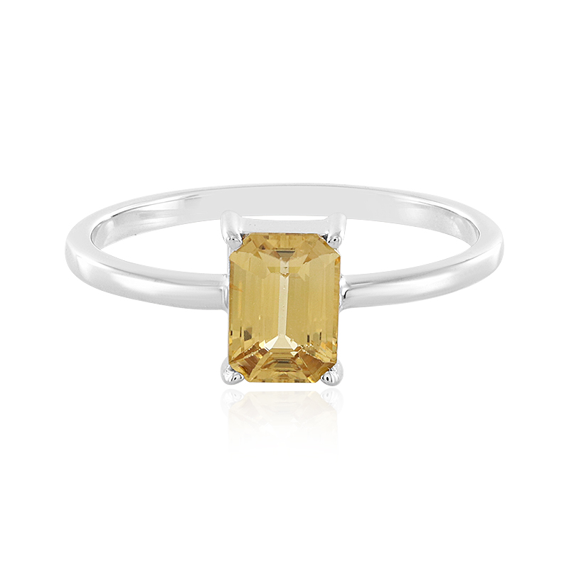 Gelber Zirkon-Silberring