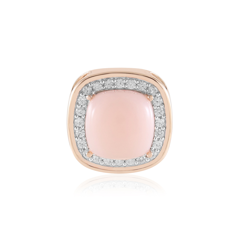 Pinkfarbener Opal-Silberanhänger (de Melo)