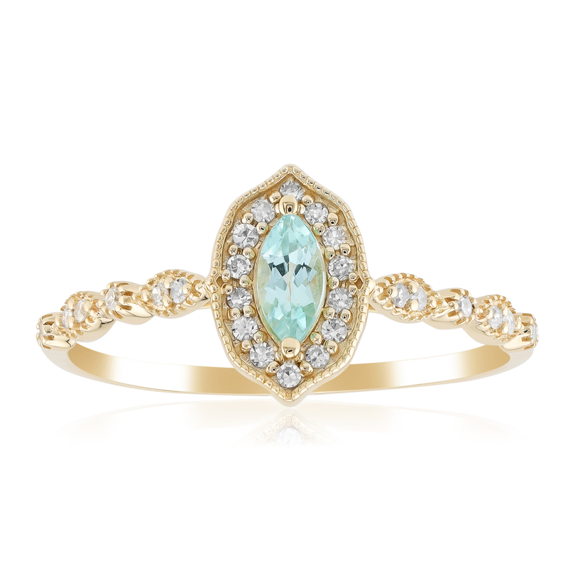 Brasilianischer Paraiba-Turmalin-Goldring (AMAYANI)