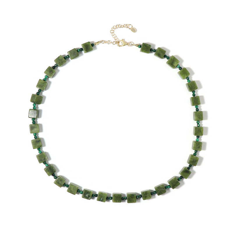 Kanadische Jade-Silberhalskette