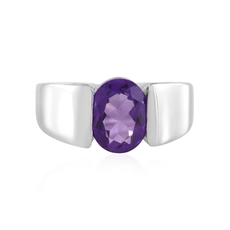 Sibirischer Amethyst-Silberring Sibirischer Amethyst-Silberring