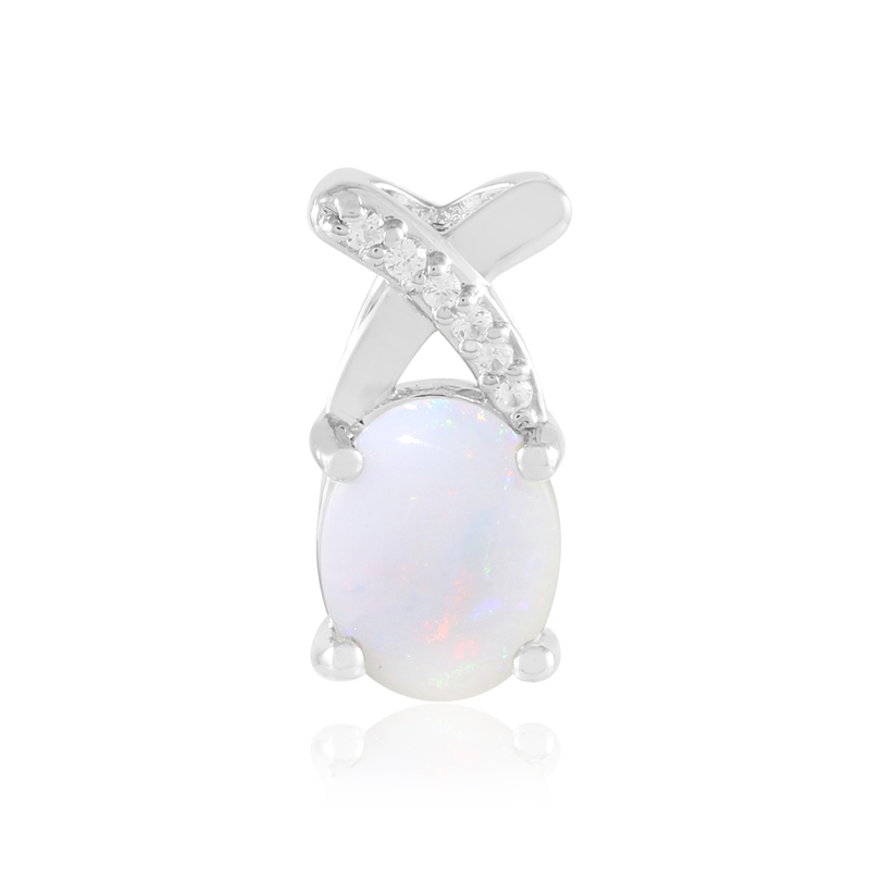 Australischer Opal-Silberanhänger