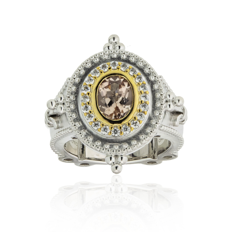 Brasilianischer Morganit-Silberring (Dallas Prince Designs)
