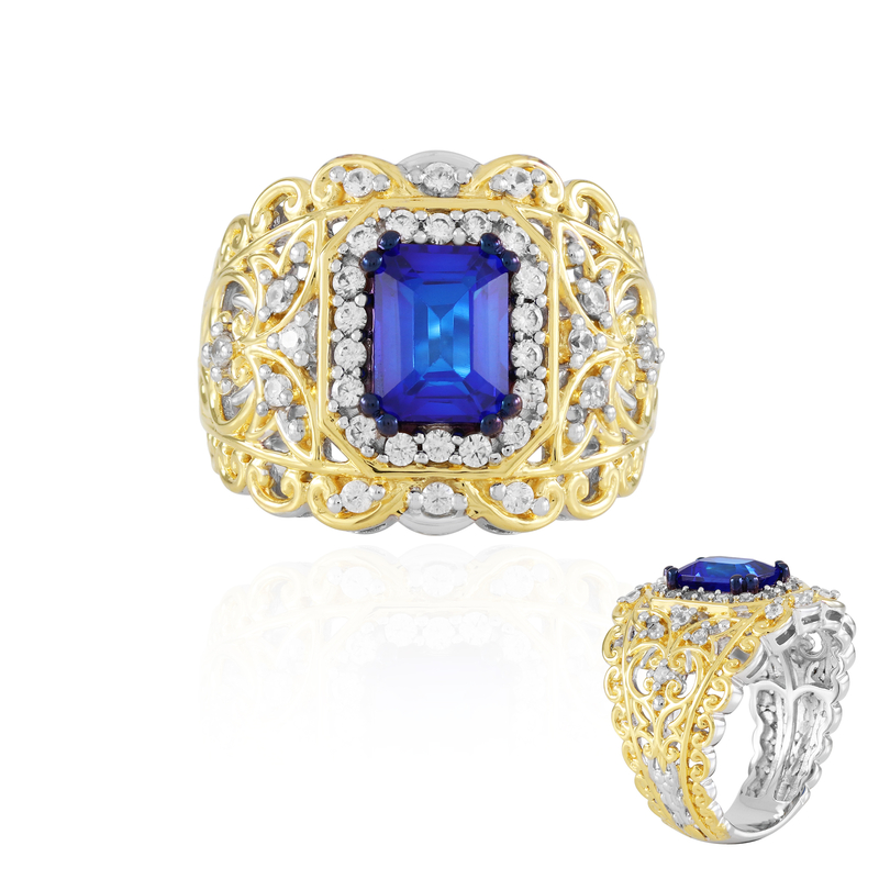 Cobaltblauer Spinell-Silberring (Gems en Vogue)