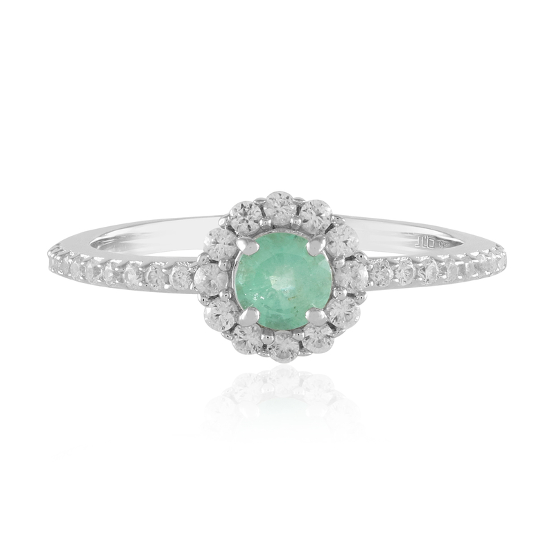 Kolumbianischer Smaragd-Silberring