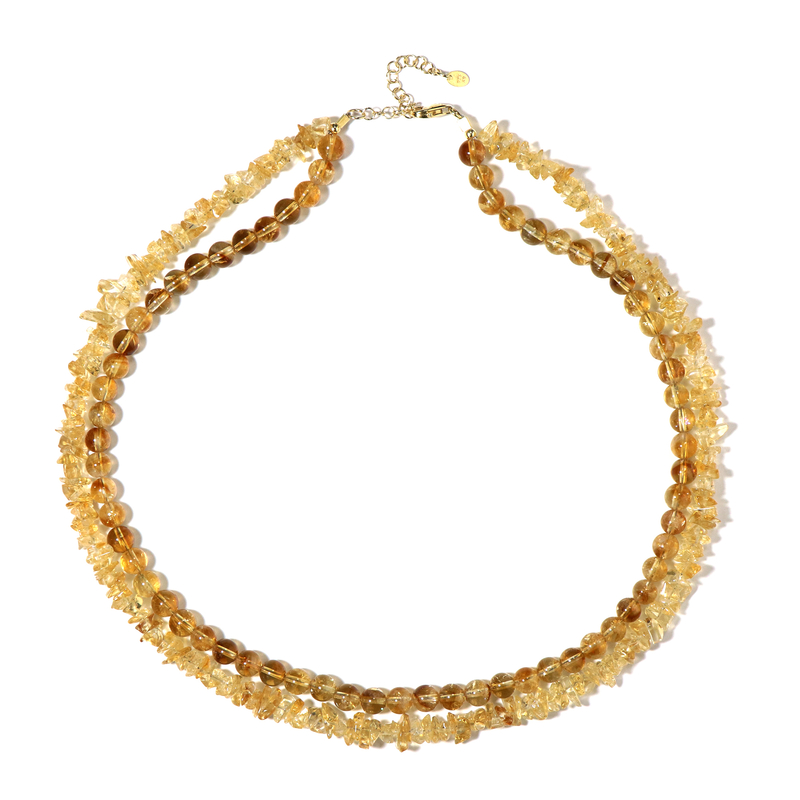 Citrin-Silberhalskette