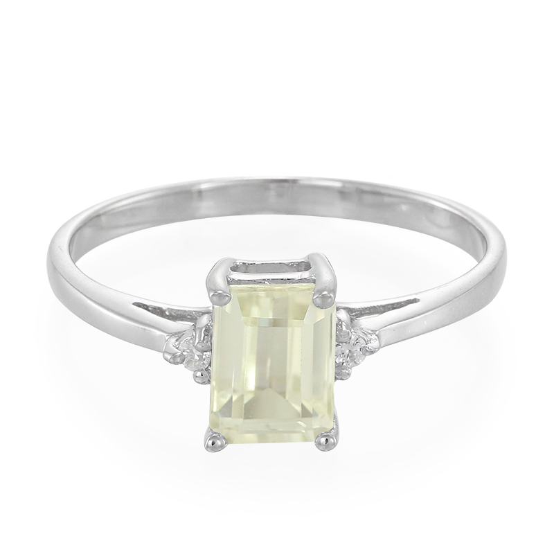 Kanariengelber Kunzit-Silberring