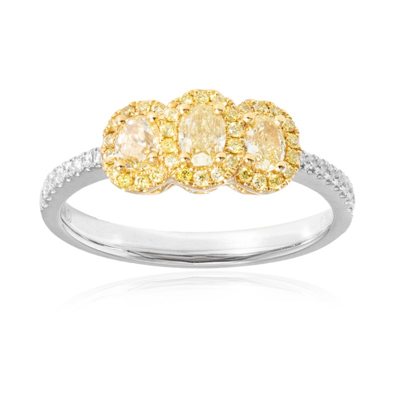 Gelber SI2 Brillant-Goldring (CIRARI)