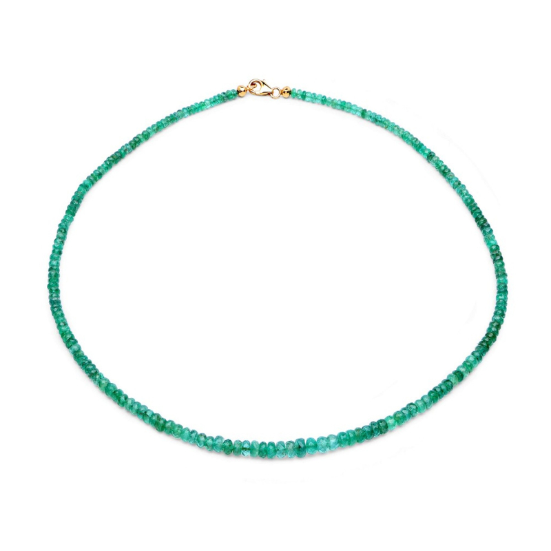 Sambia-Smaragd-Goldhalskette