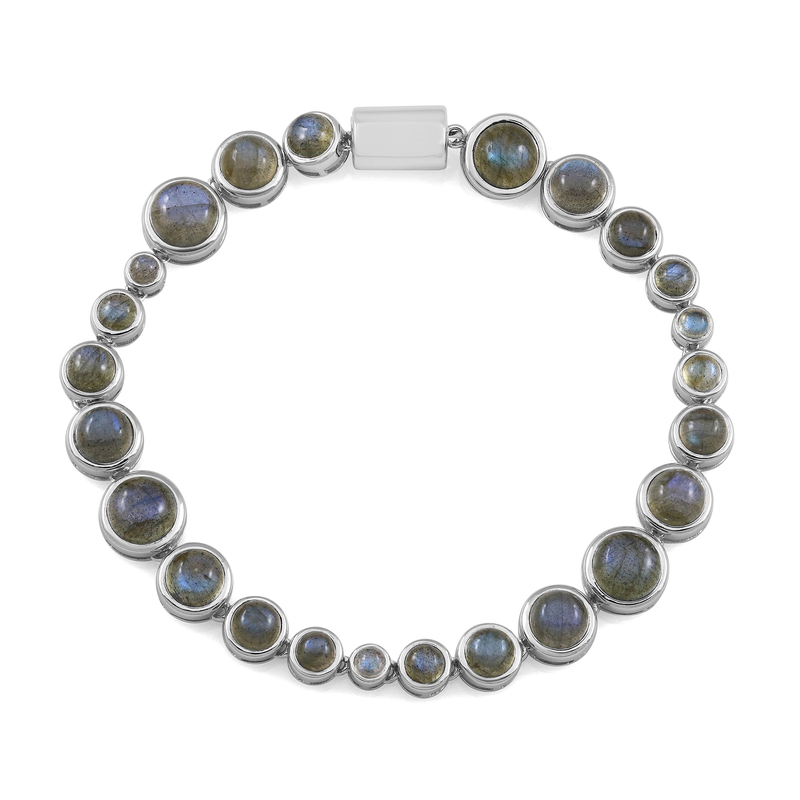 Blauer Maniry-Labradorit-Silberarmband (KM by Juwelo)