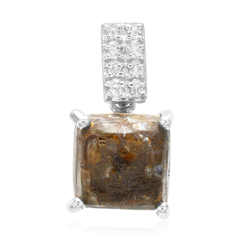 Dinosaurier-Quarz-Silberanhänger