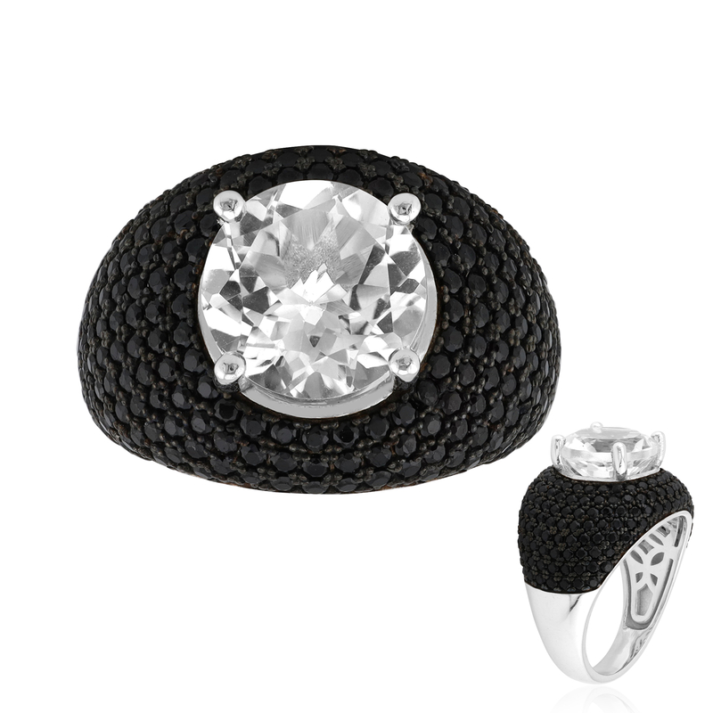 Weißer Topas-Silberring Weißer Topas-Silberring