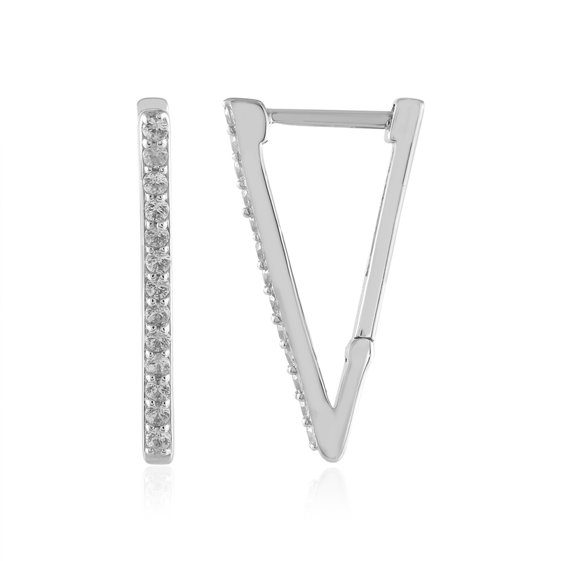 Zirkon-Silberohrringe