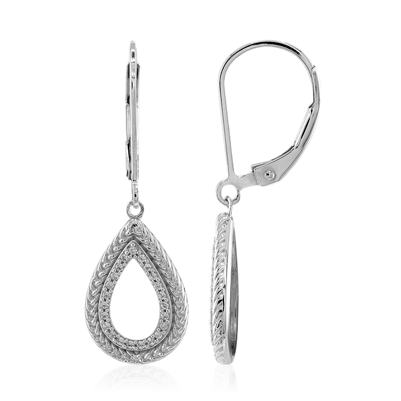 Zirkon-Silberohrringe Zirkon-Silberohrringe