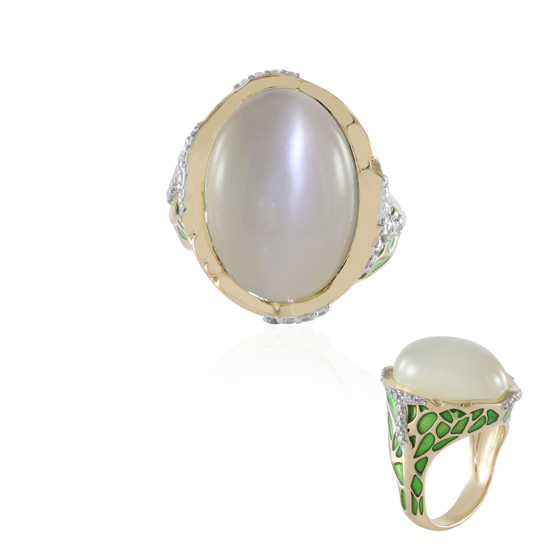 Weißer Mondstein-Silberring (Adela Silber)