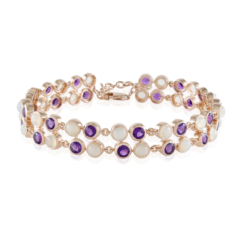 Edelstein-Silberarmband (KM by Juwelo)