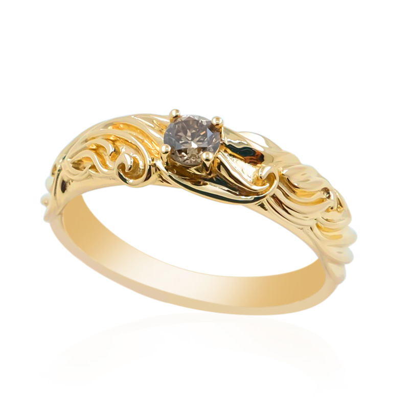 SI2 Argyle-Champagner-Brillant-Goldring (de Melo) SI2 Argyle-Champagner-Brillant-Goldring (de Melo)