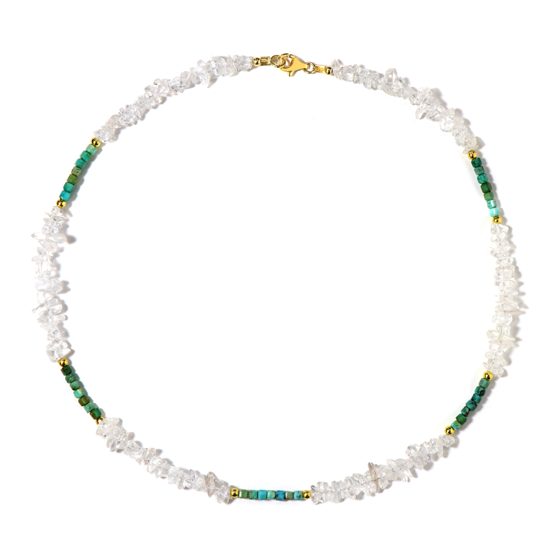 Edelstein-Silberhalskette