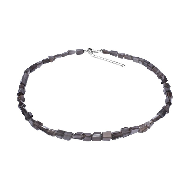 Silberner Mondstein-Silberhalskette