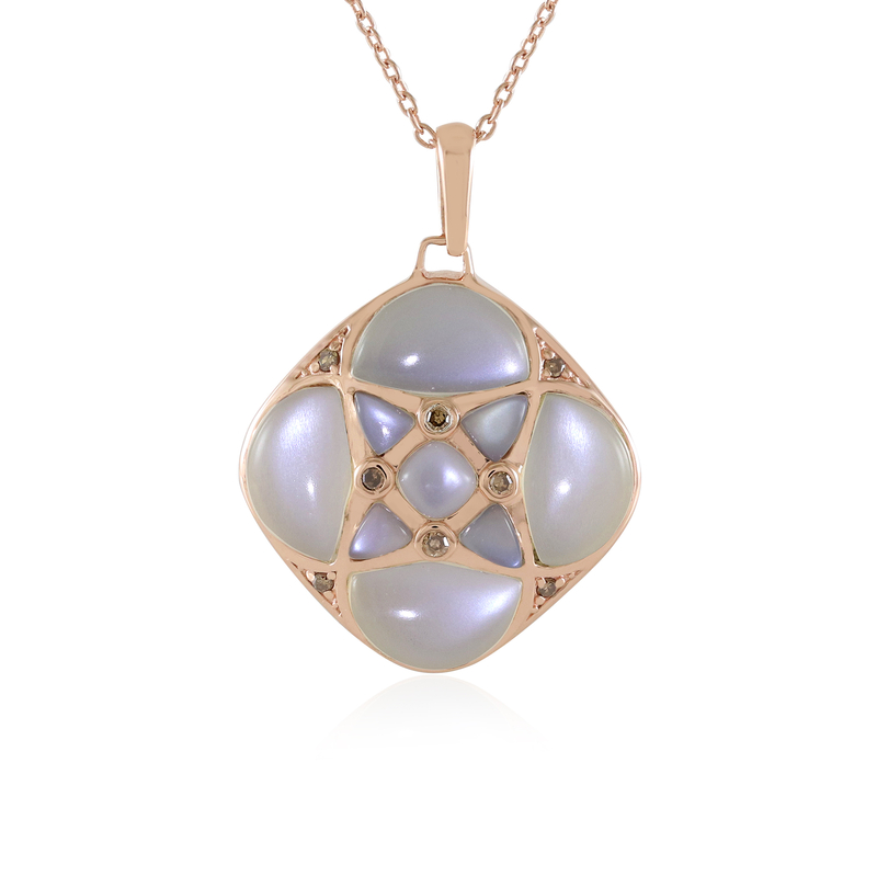 Weißer Mondstein-Silberhalskette (KM by Juwelo)