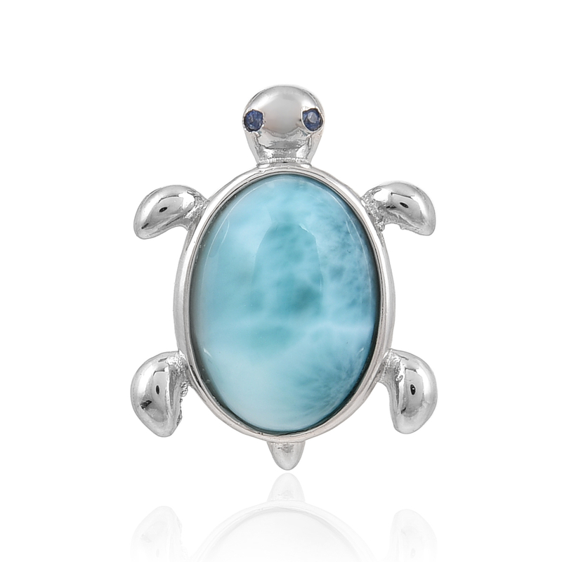 Larimar-Silberanhänger