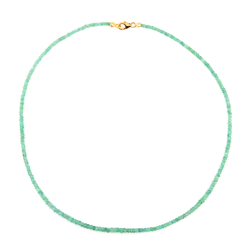 Sambia-Smaragd-Goldhalskette