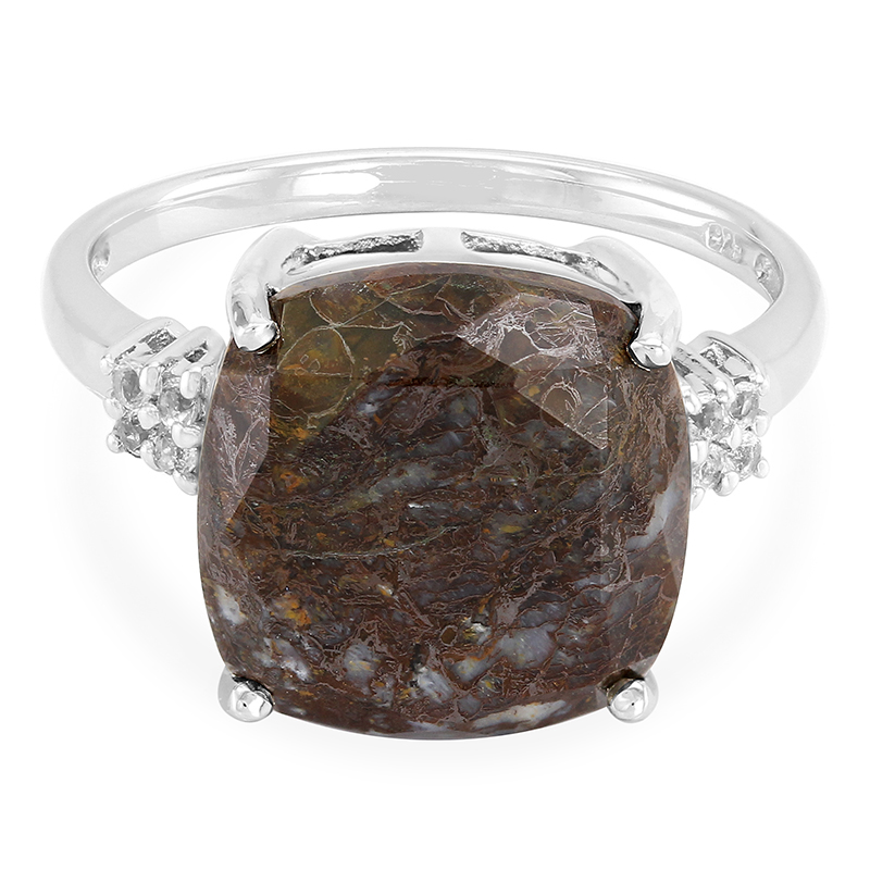 Dinosaurier-Quarz-Silberring