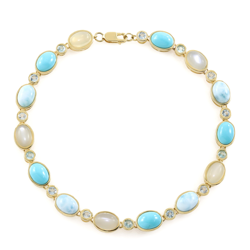 Edelstein-Silberarmband (KM by Juwelo)