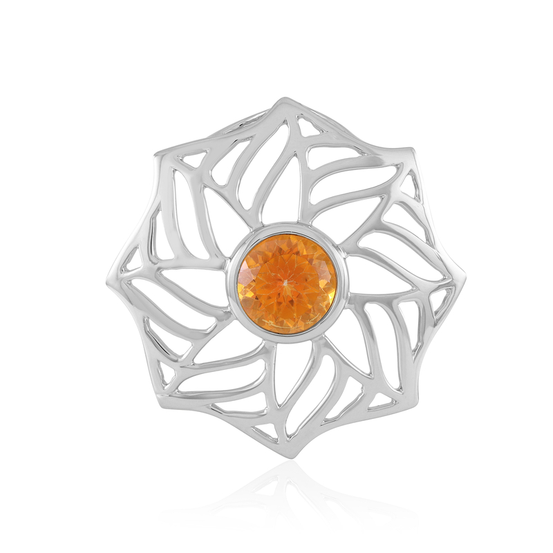 Orangen-Topas-Silberanhänger (MONOSONO COLLECTION)