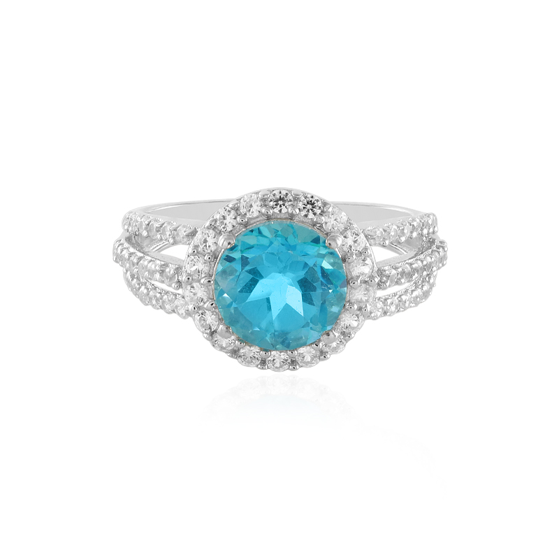 Paraibafarbener Topas-Silberring