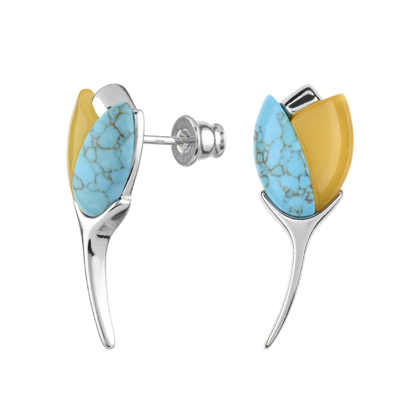 Edelstein-Silberohrringe (dagen)