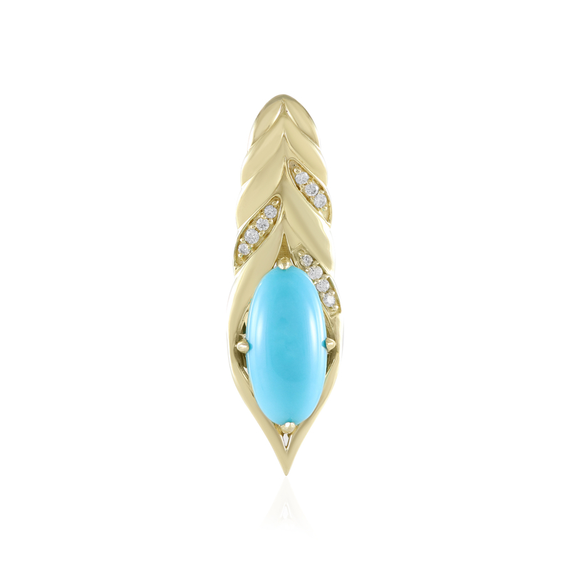 Sleeping Beauty-Türkis-Goldanhänger (de Melo) Sleeping Beauty-Türkis-Goldanhänger (de Melo)