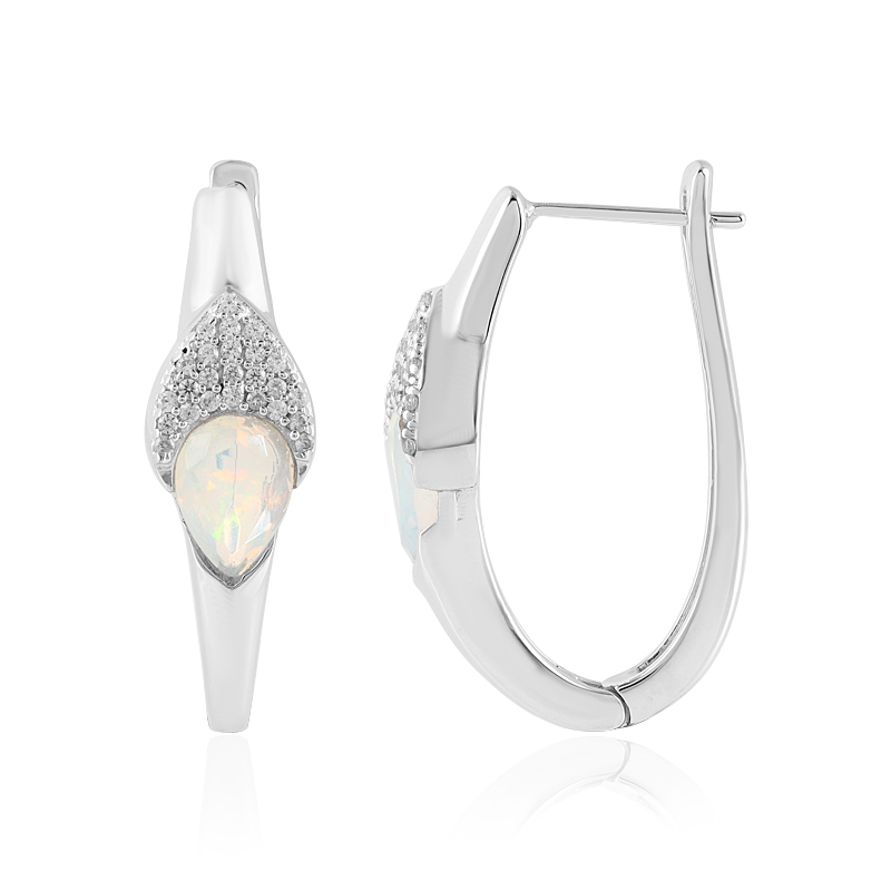 Welo-Opal-Silberohrringe (de Melo) Welo-Opal-Silberohrringe (de Melo)