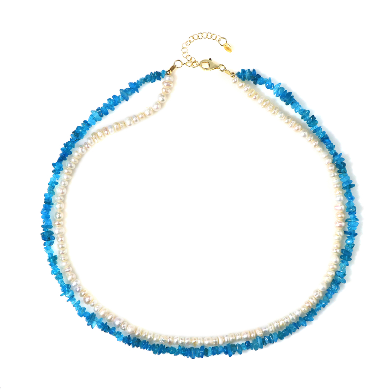 Edelstein-Silberhalskette