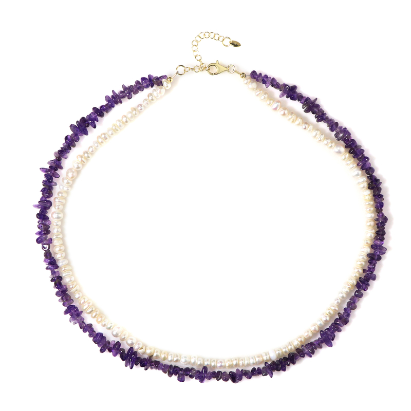 Edelstein-Silberhalskette