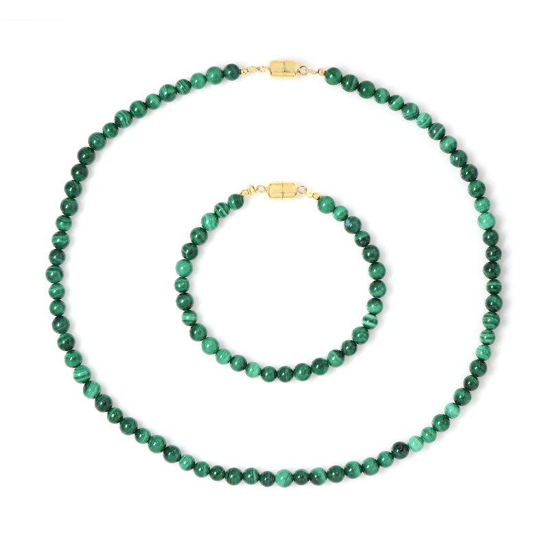 Malachit-Silberset (Adela Silber) - Farbe: Grün