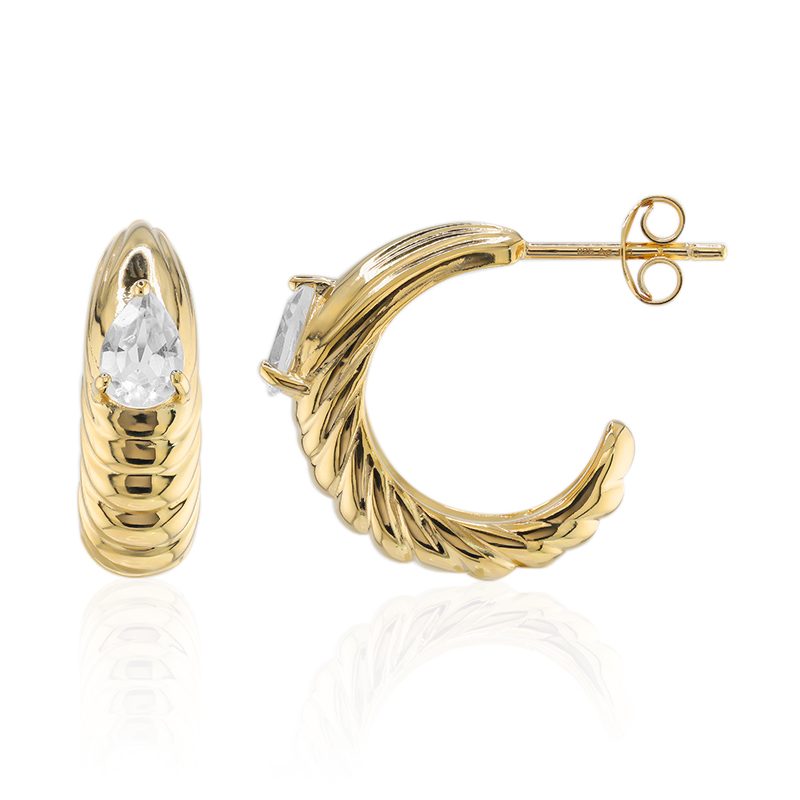 Weißer Topas-Silberohrringe (M de Luca) Weißer Topas-Silberohrringe (M de Luca)