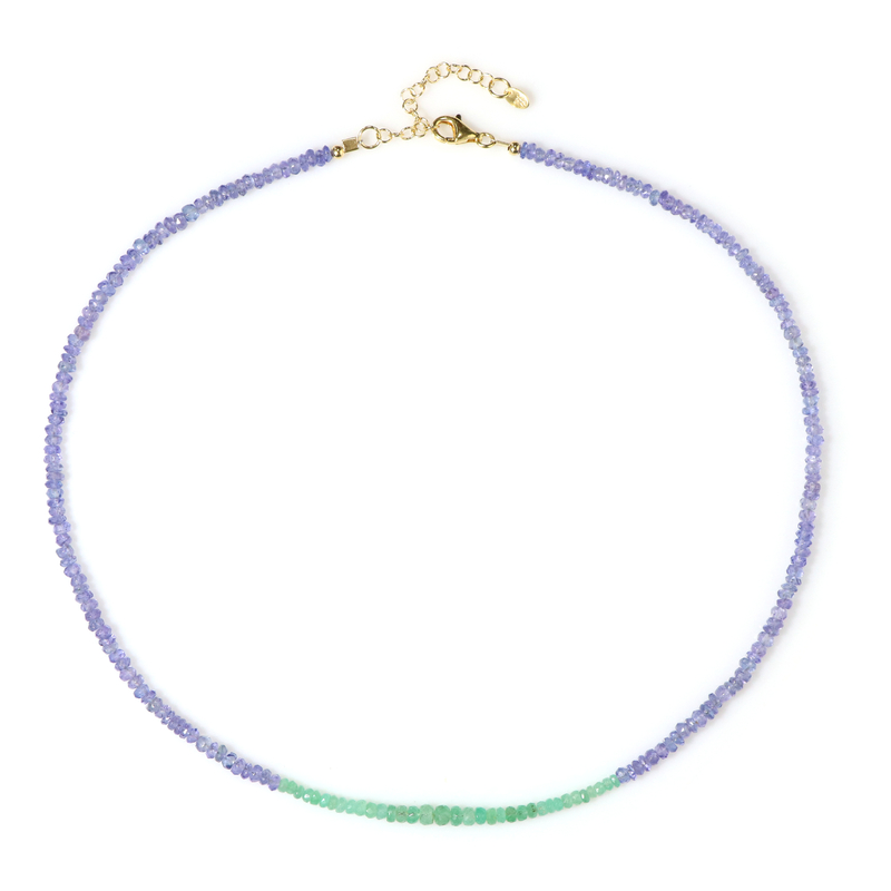 Edelstein-Silberhalskette Edelstein-Silberhalskette