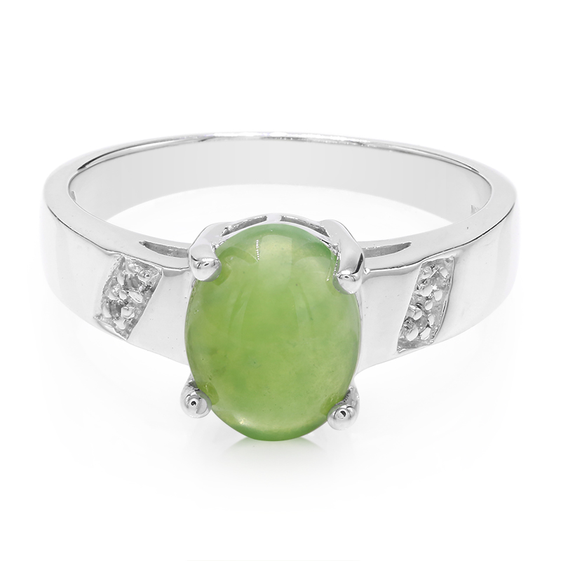 Kaiserlicher Chrysopras-Silberring