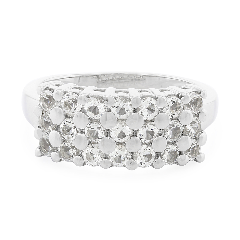 Weißer Topas-Silberring Weißer Topas-Silberring