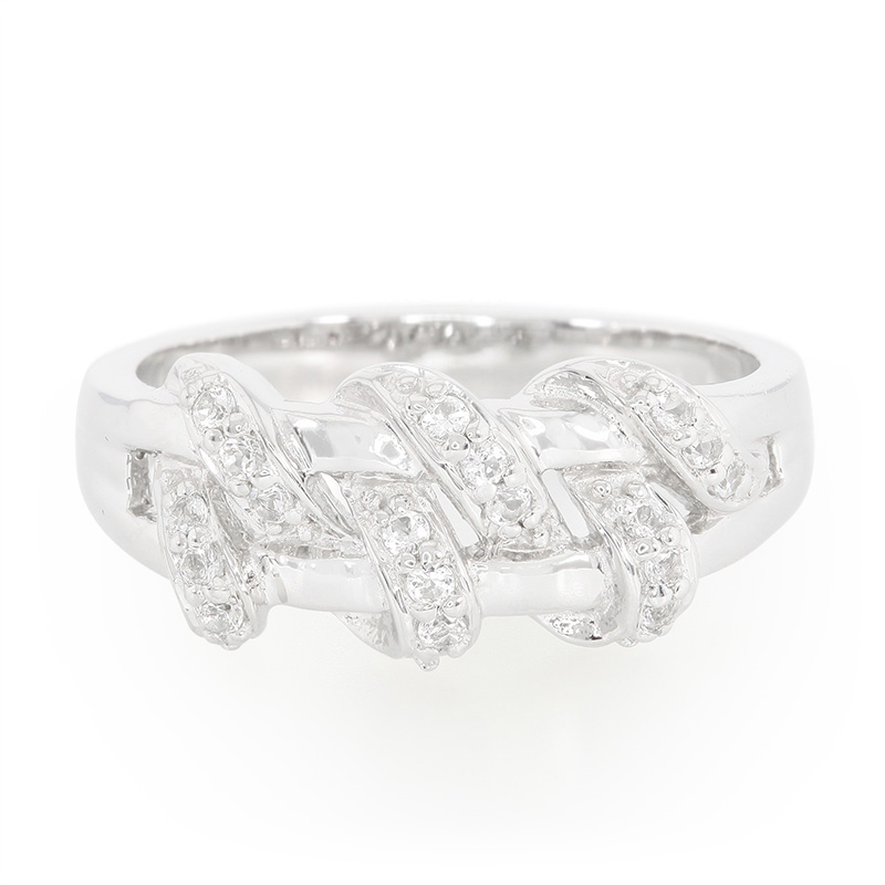 Weißer Topas-Silberring Weißer Topas-Silberring