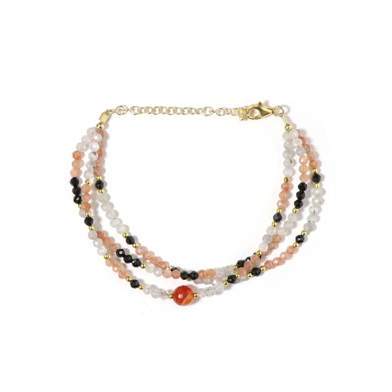 Edelstein-Silberarmband (Riya)