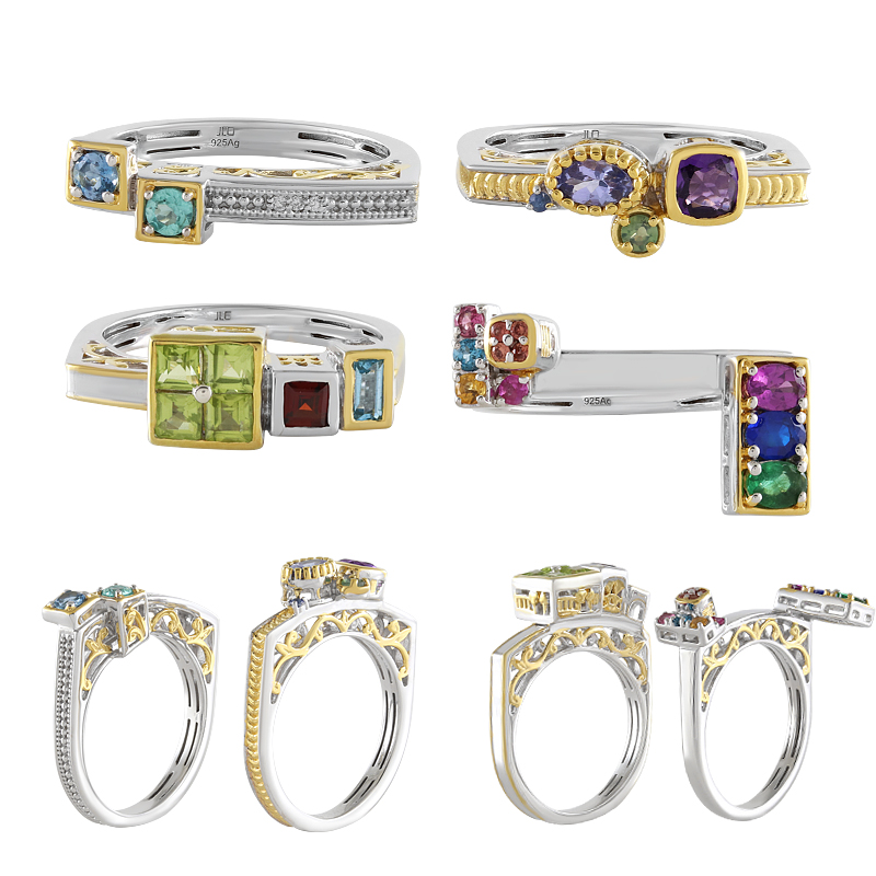 Edelstein-Silberringe (Gems en Vogue)