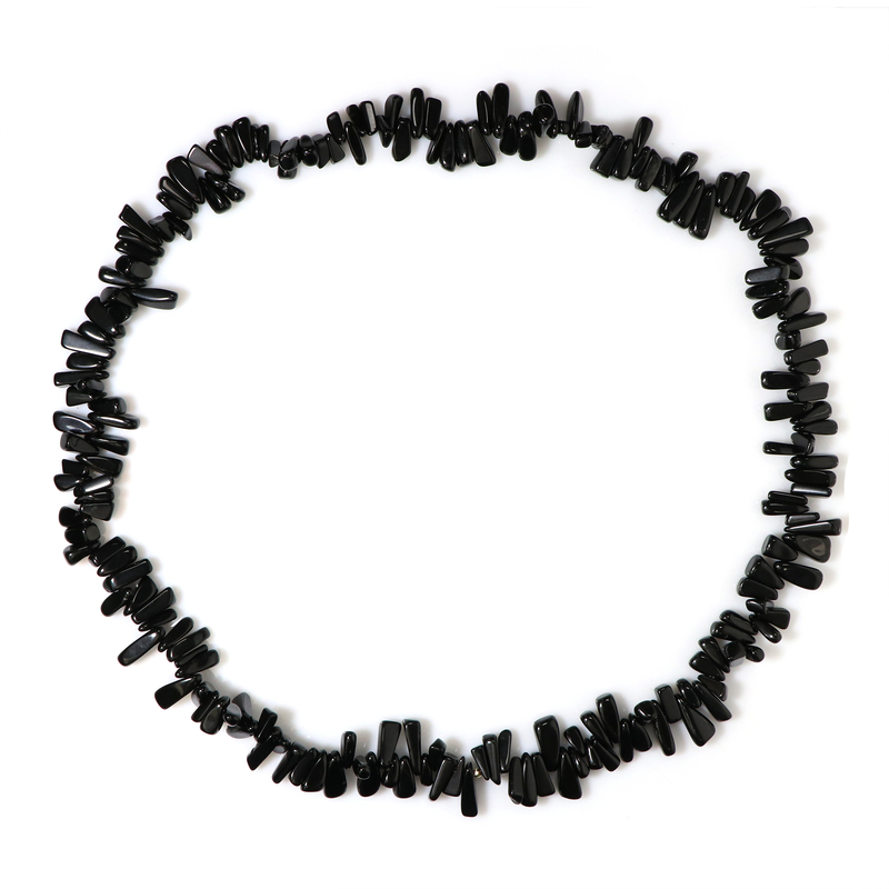 Obsidian-Silberhalskette