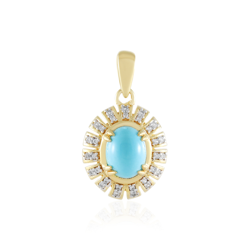 Sleeping Beauty-Türkis-Silberanhänger (Faszination Türkis)